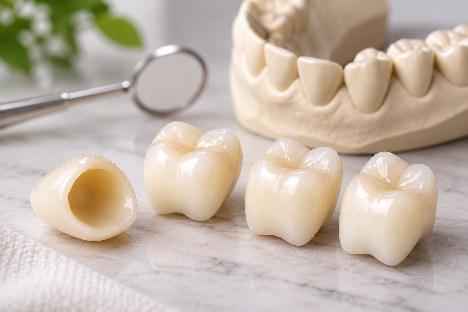 Zirconia dental crowns used after root canal treatment in children