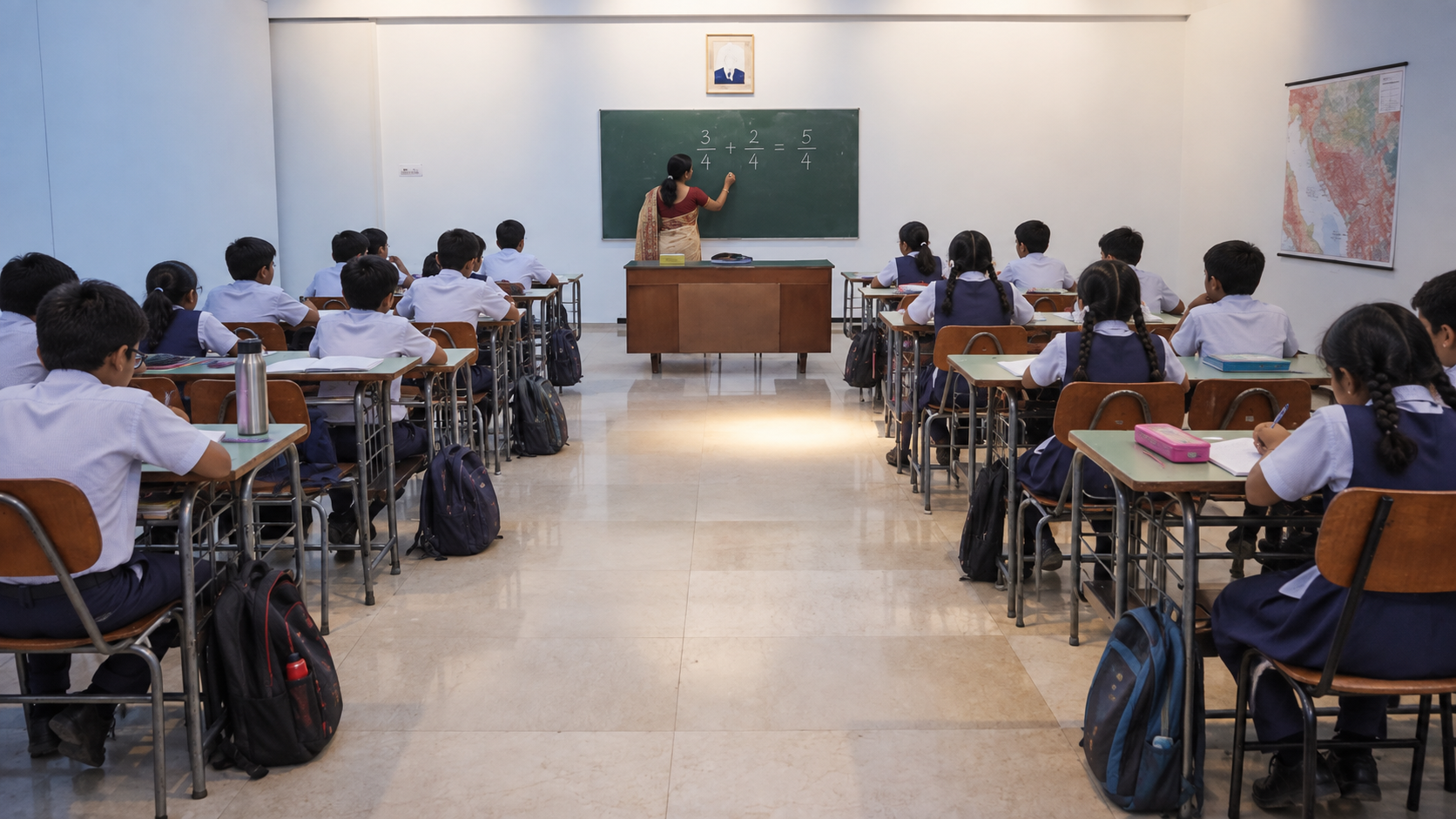Dr. Mittal conducting a school dental wellness programme